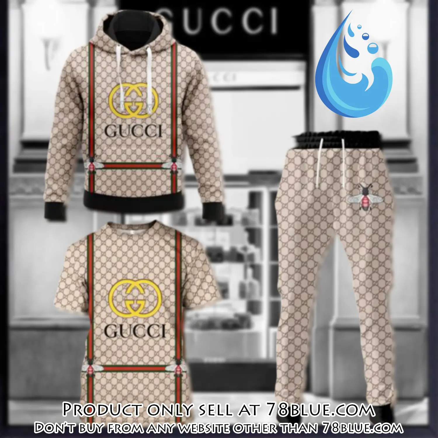 Gucci luxury brand combo tshirt hoodie long pants set trending 24 outfit sport lcs1026 78b0506922